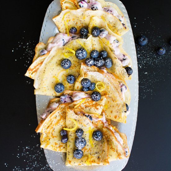 Lemon Poppy Seed Crepes