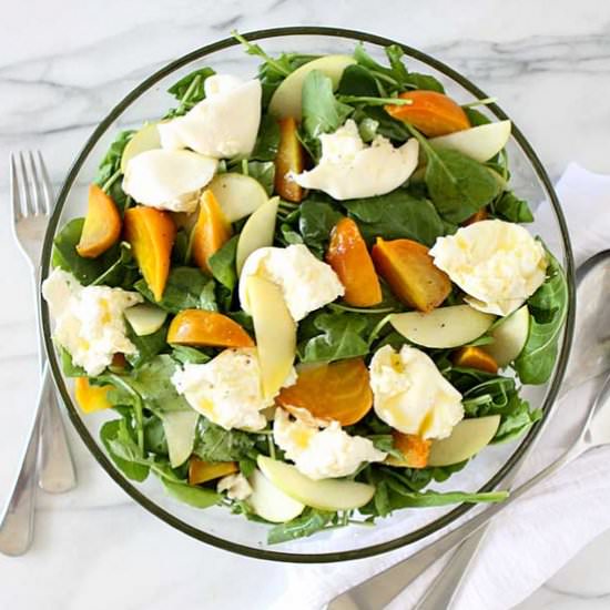 Golden Beet, Apple, Burrata Salad