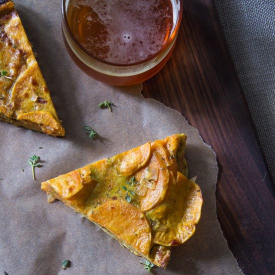 Sweet Potato Curry Spanish Tortilla