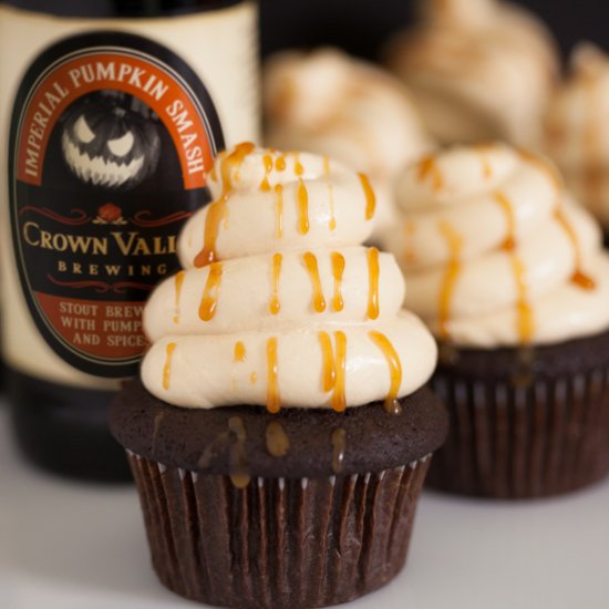 Chocolate Pumpkin Stout Cupcake