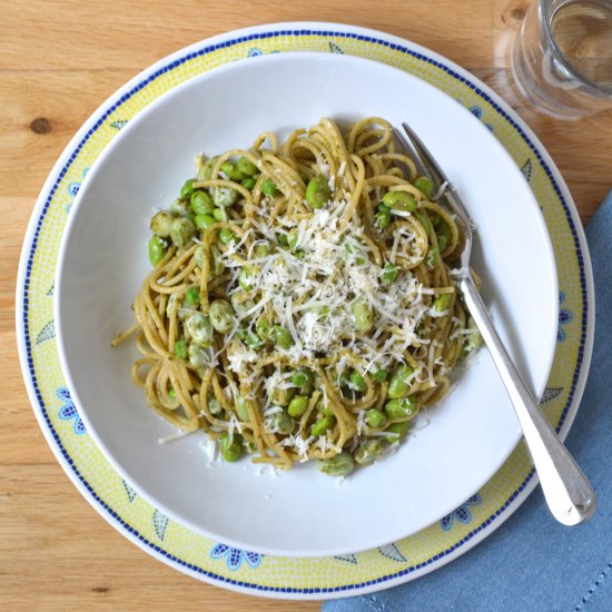 Green Veggie Spelt Spaghetti