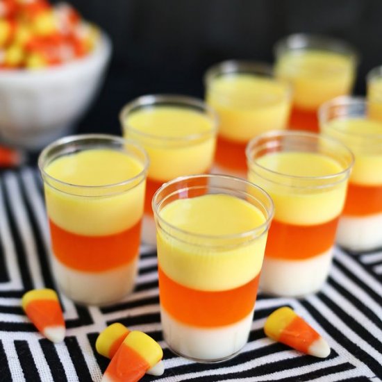 Candy Corn Jell-O Shots