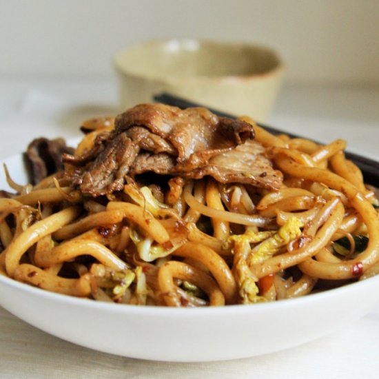 Stir-Fry Beef Udon Noodles