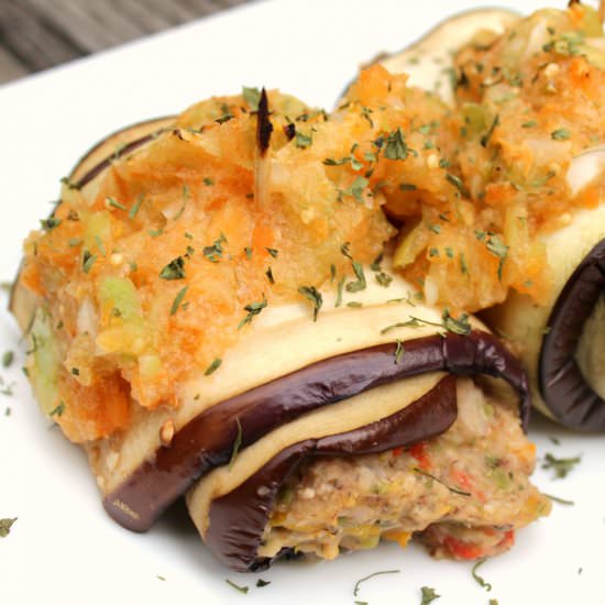 Black Bean Eggplant Roll-Ups