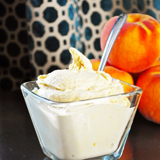 Homemade Peach Ice Cream