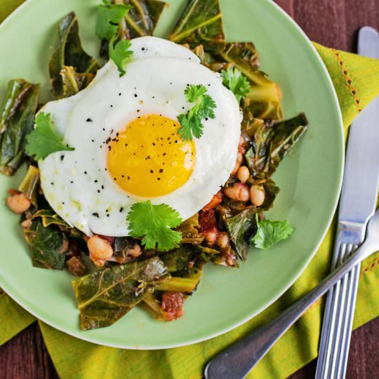 Cilantro & Tomato Braised Collards