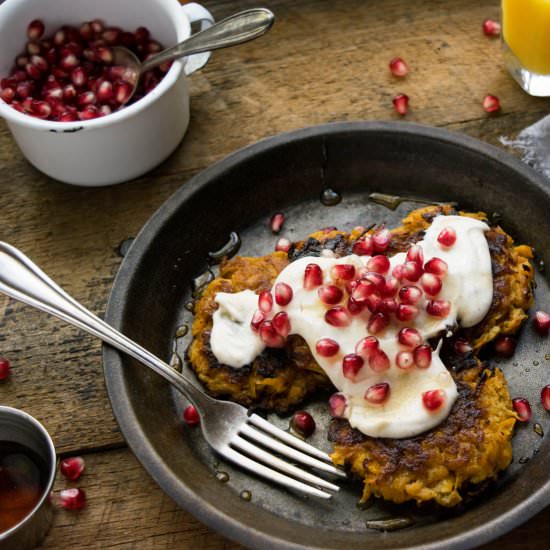 Butternut and Apple Latkes