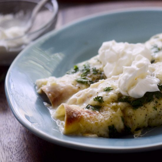 White Chicken Enchiladas