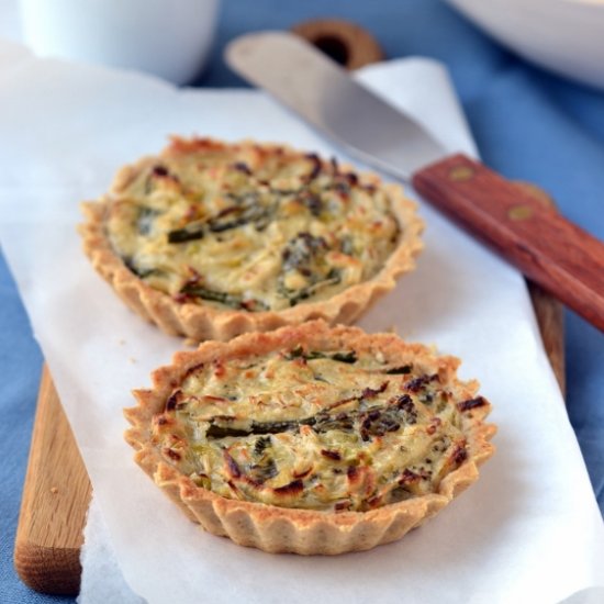 “Cheesy” Leek & Broccoli Tartlets