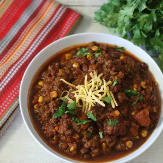 Tex Mex Chili in Crock-Pot