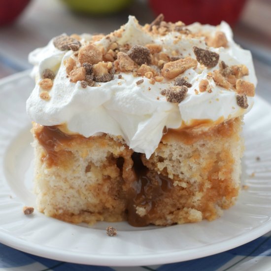 Caramel Apple Poke Cake