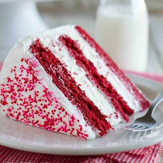 Red Velvet Ice Cream Cake