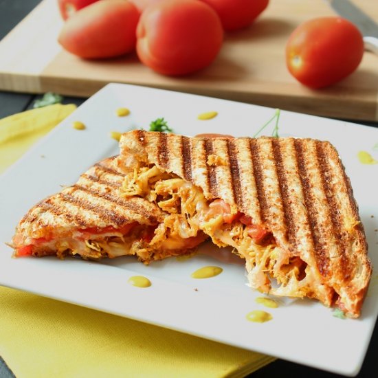 Mayo-mustard chicken panini