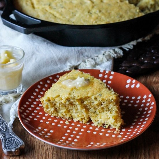 Brown Butter Sage Skillet Cornbread