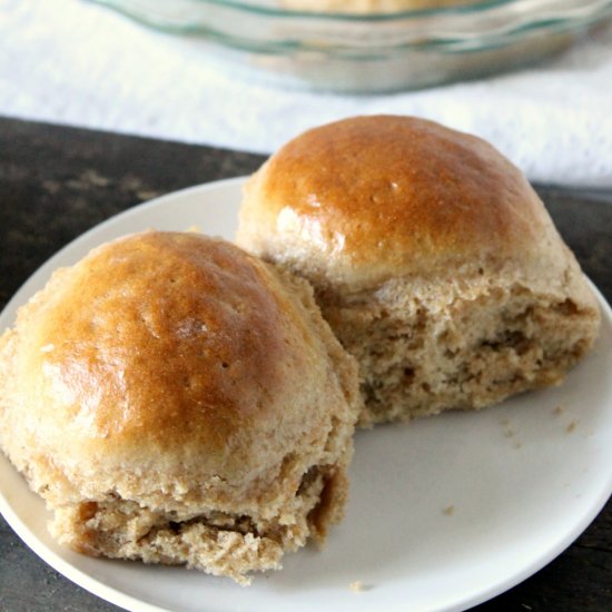 Honey Whole Wheat Dinner Rolls