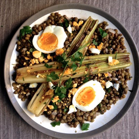 Leeks & Lentils Vinaigrette