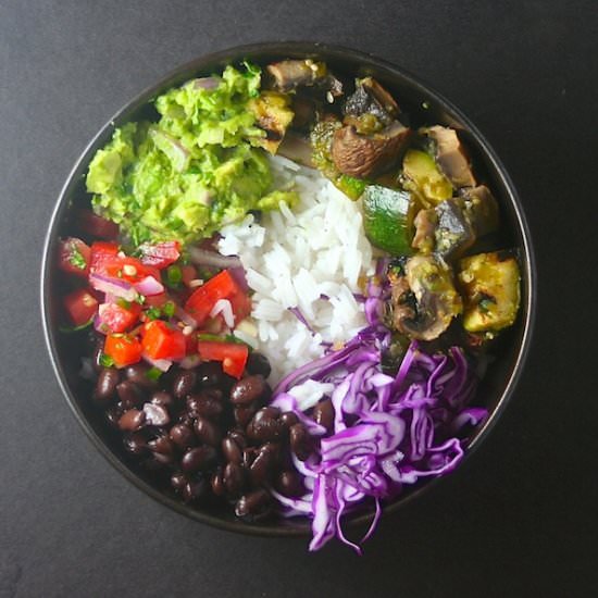 Grilled Veggie Burrito Bowl