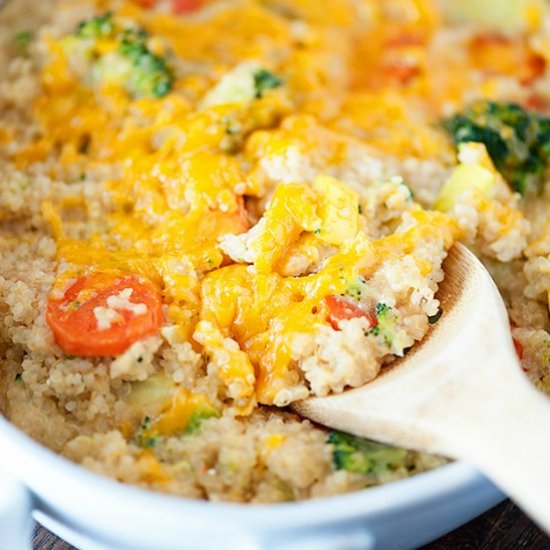 Cheesy Quinoa Vegetable Bake