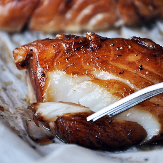 Baked Honey Marinated Cod