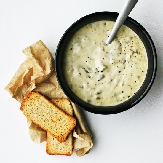 Brown Butter Smoked Oyster Chowder