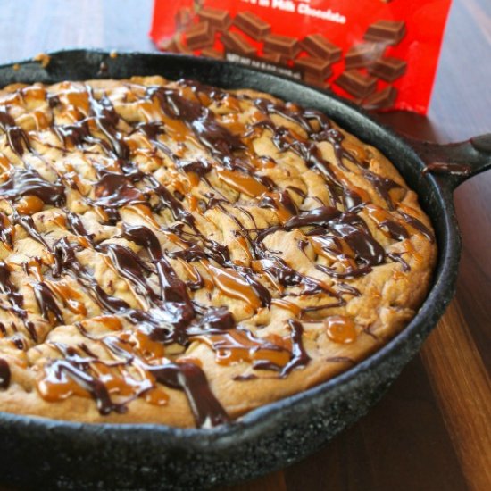 Kit Kat Skillet Cookies