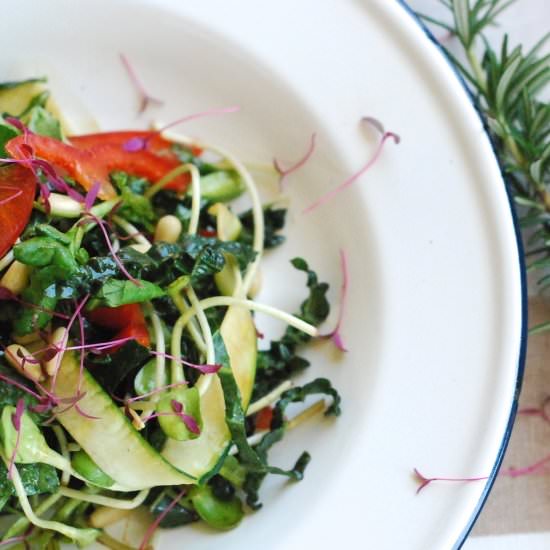 Balsamic Zucchini & Kale Salad