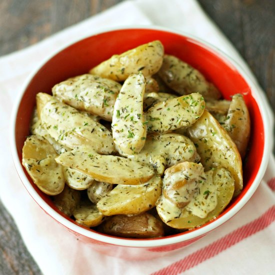 Crockpot Creamy Herbed Potatoes