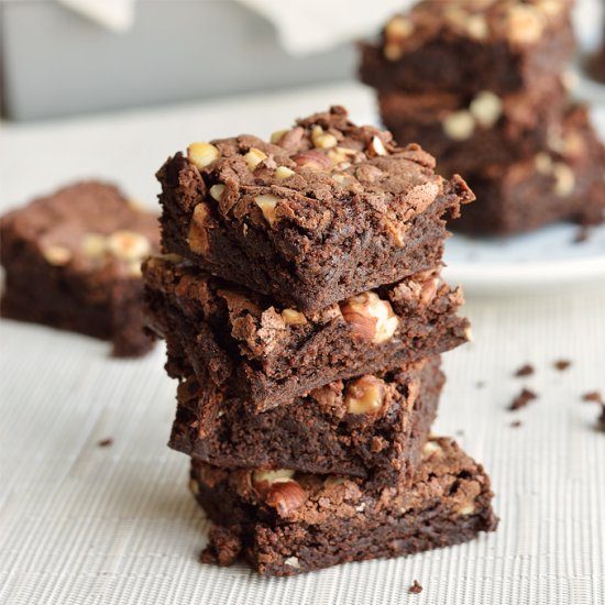 Fudgy Hazelnut Brownies