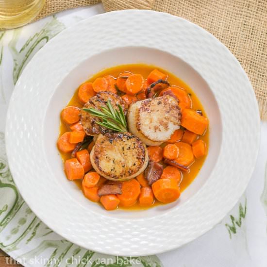 Scallops and Double Carrots