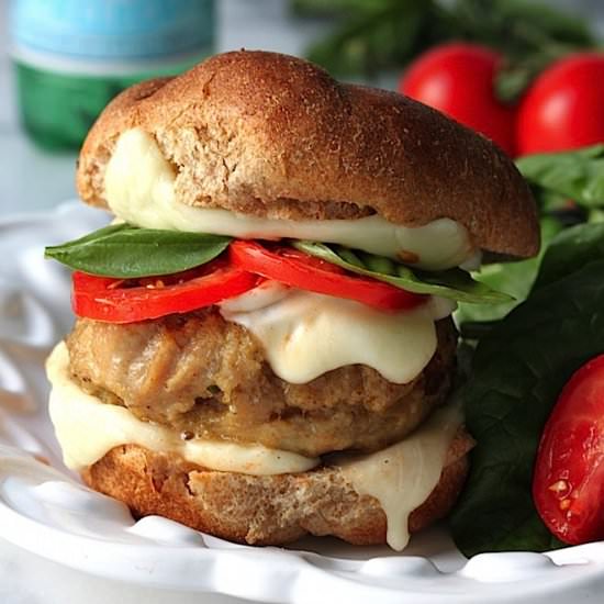 Chicken Caprese Burgers