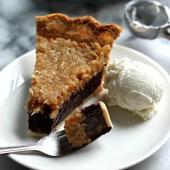 Chocolate Coconut Pecan Pie