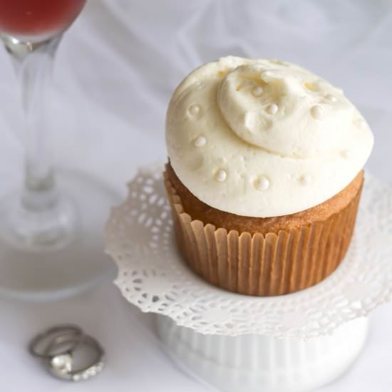 Rosé Champagne Cupcakes