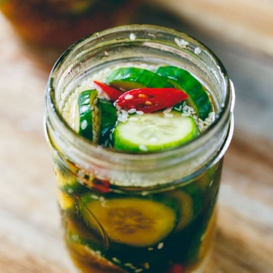 Taiwanese Pickled Cucumbers