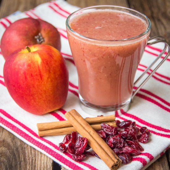 Cranberry and Apple Hot Smoothie