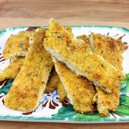 Cornmeal Crusted Oven Fried Chicken