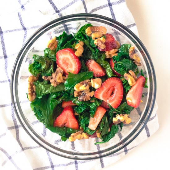 Strawberry, Walnut, and Kale Salad