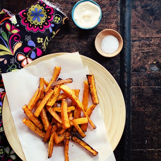 Crispy Baked Butternut Squash Fries