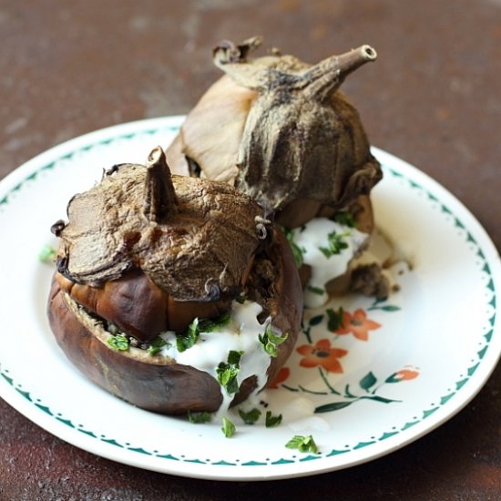 Beef Stuffed Aubergines