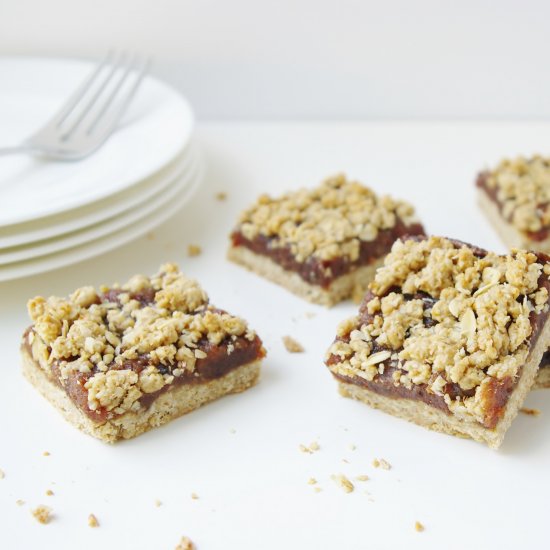 Healthy Oat and Flax Date Squares