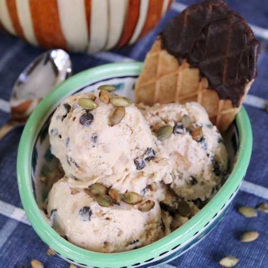 No-Churn Pumpkin Cannoli Ice Cream