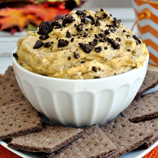 Oreo White Chocolate Pumpkin Dip