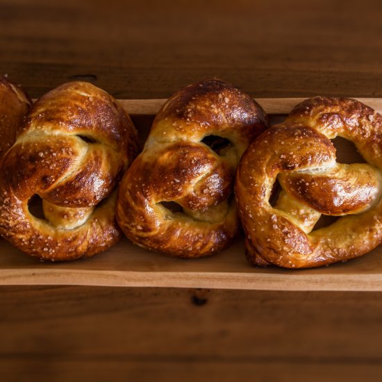 Amish-style soft Pretzels