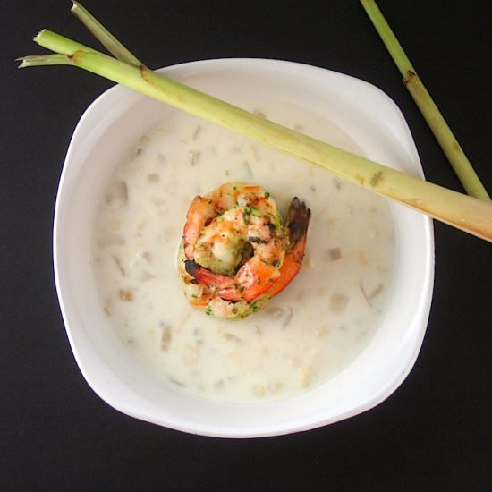 Coconut Corn Chowder & Thai Shrimp