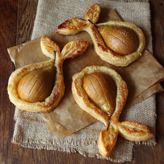 Puff Pastry Pear Tartlets