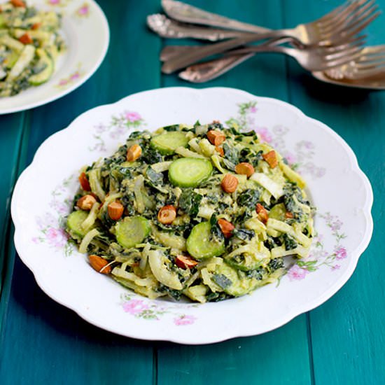 Kale Cucumber Leek Salad