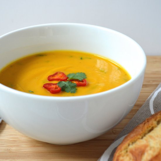 Garam Masala Carrot and Lentil Soup