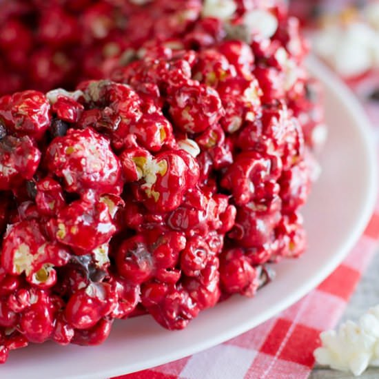 Red Velvet Popcorn Cake