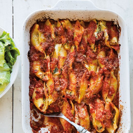 Ricotta & Arugula Stuffed Shells