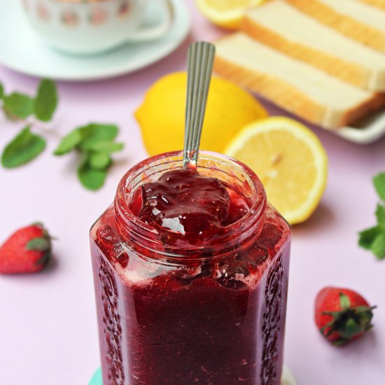 Homemade strawberry jam