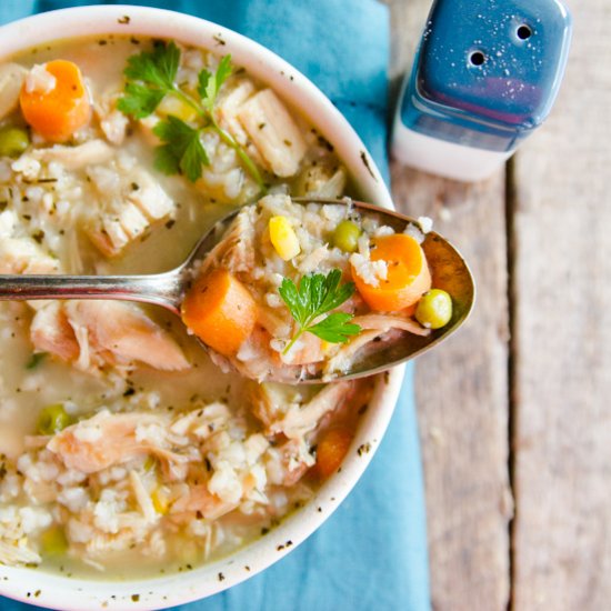 Homemade Chicken Soup with Rice